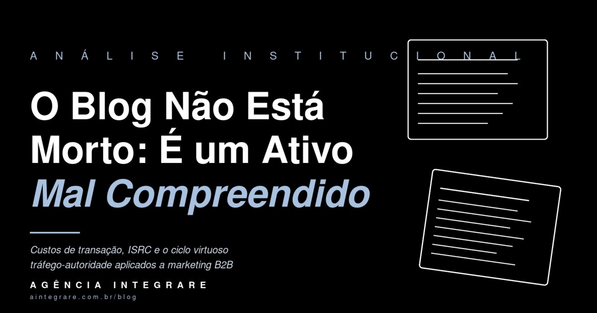 O Blog Não Está Morto: É um Ativo Mal Compreendido - Integrare Marketing