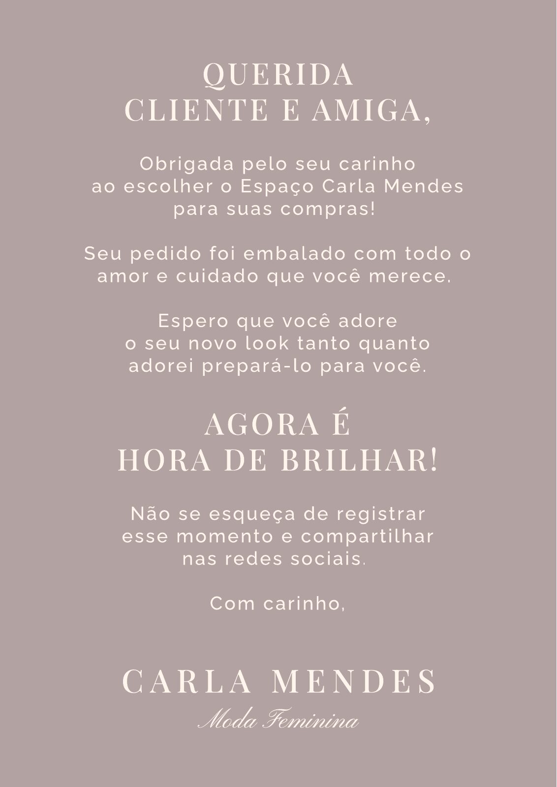 Carla Mendes Moda Feminina: peça 4 do marketing para Marcas de Moda
