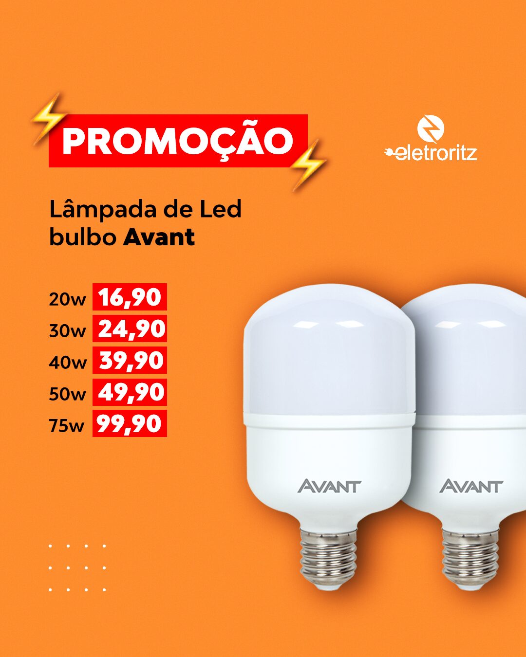 Eletroritz: peça 1 do marketing para Lojas de Material de Construção