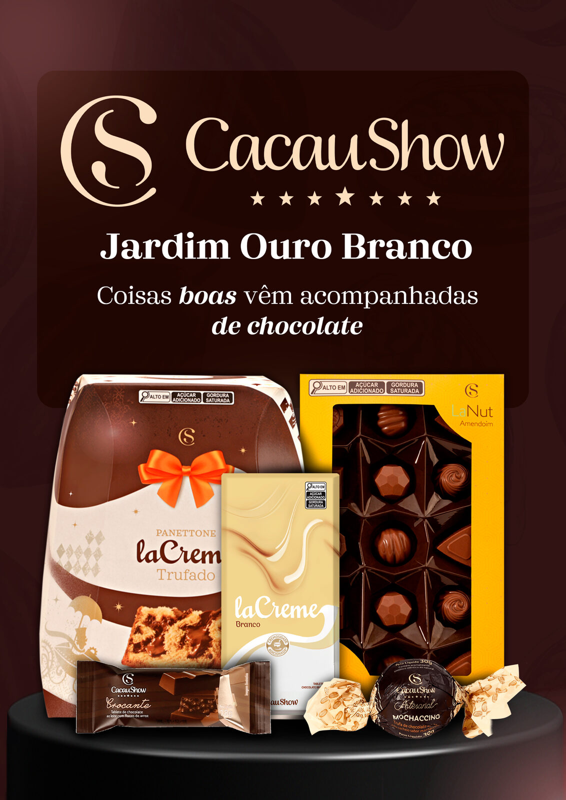 Cacau Show Paranavaí: peça 1 do marketing para Franquias