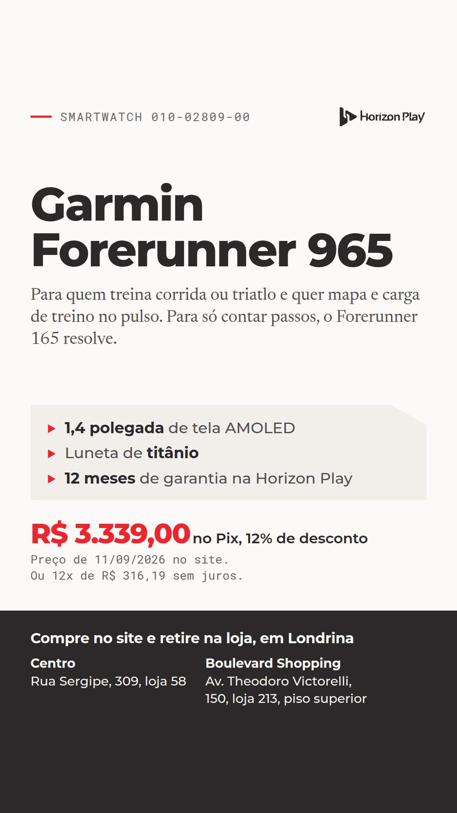 Horizon Play: peça 3 do marketing para E-commerce
