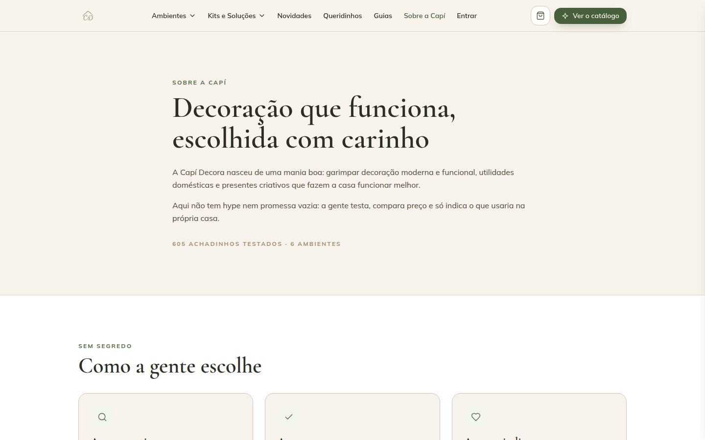 Capí Decora: peça 2 do marketing para Designers de Interiores