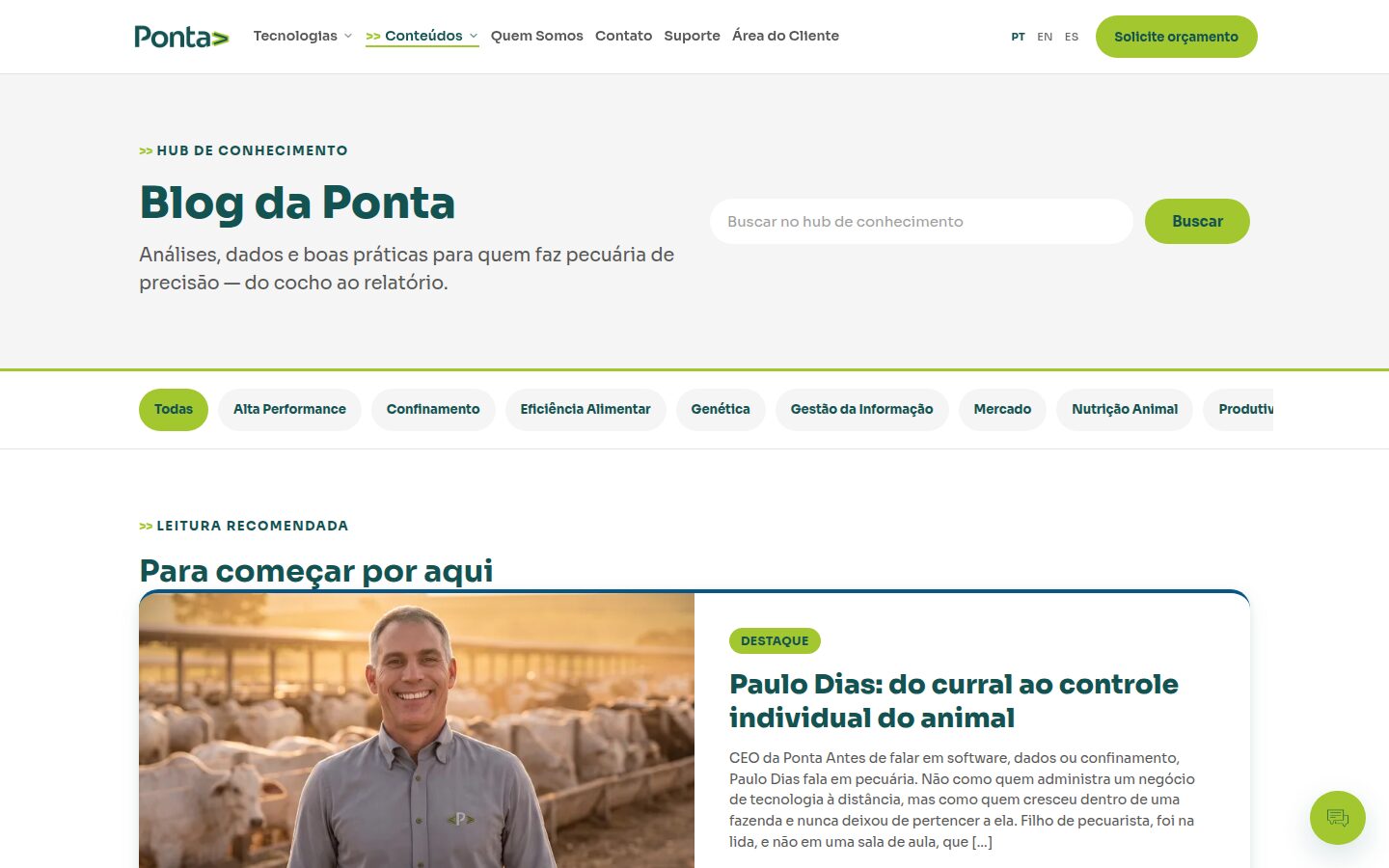 Ponta Agro: peça 1 do marketing para Indústrias