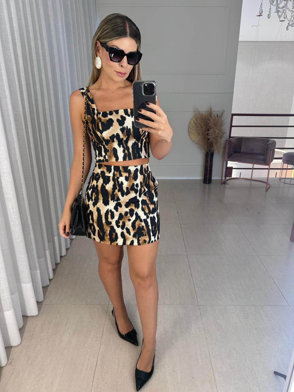 Shorts Saia Leopardo
