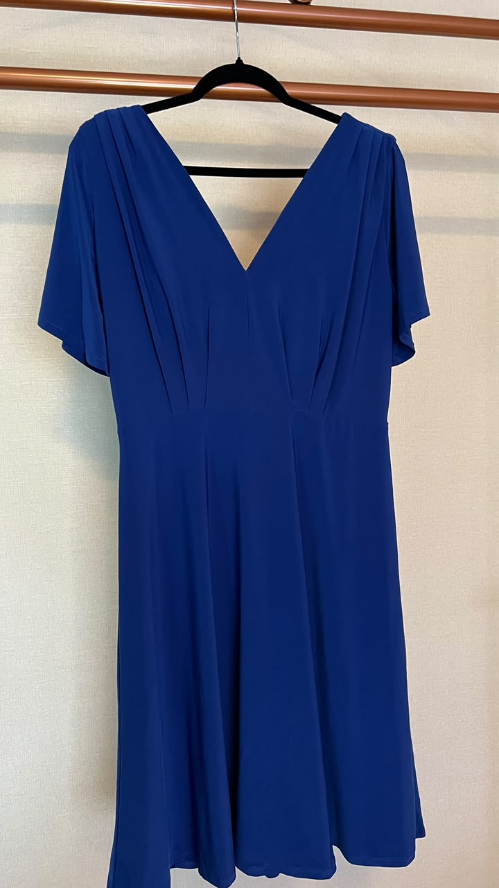 Vestido Azul Bic com Mangas