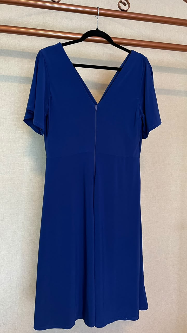 Vestido Azul Bic com Mangas