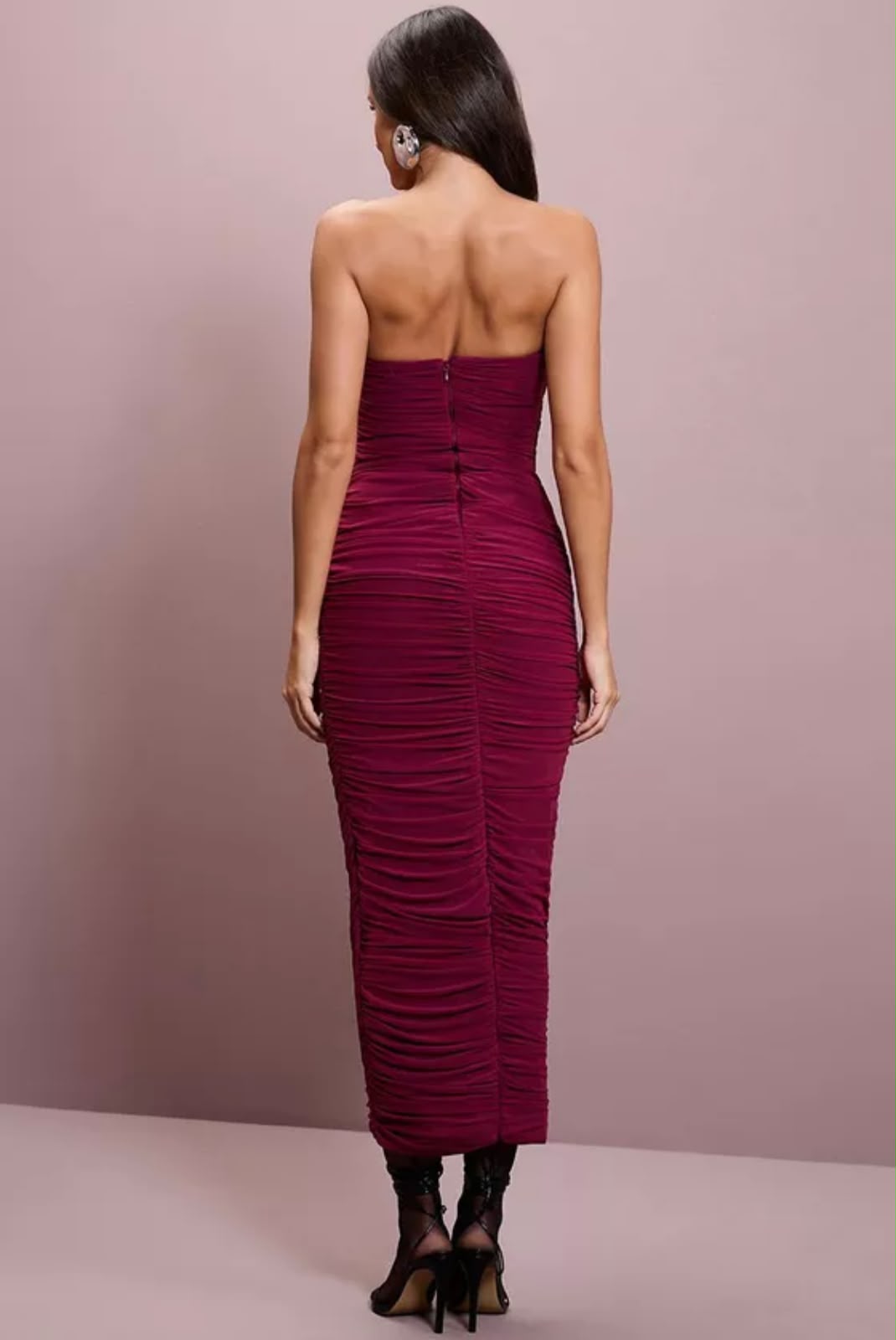 Vestido Tule Marsala na cor marsala — foto 3