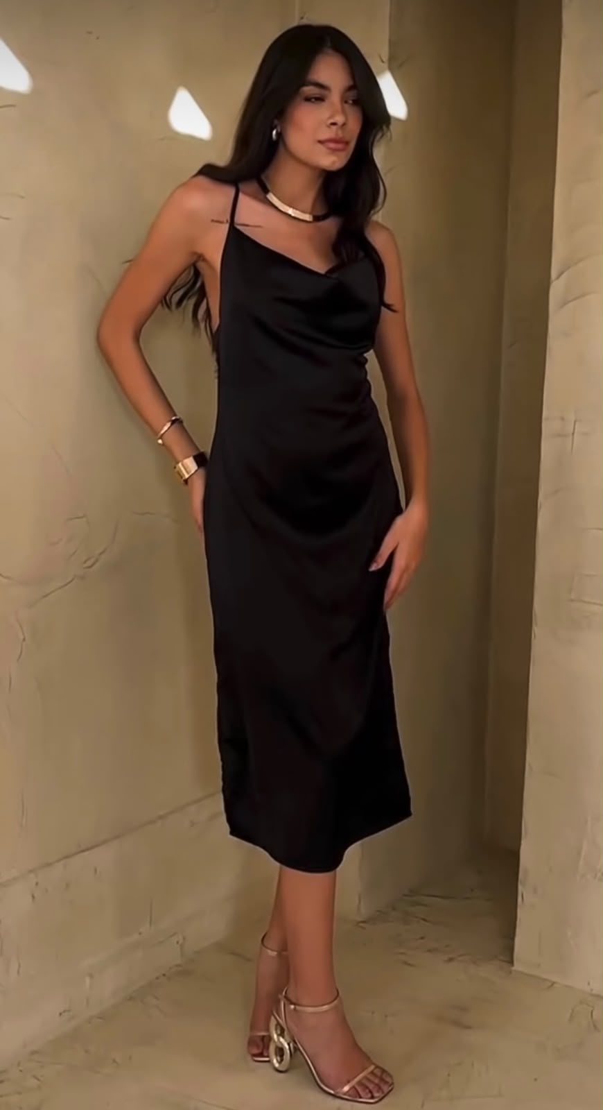 Vestido Slip Dress Preto