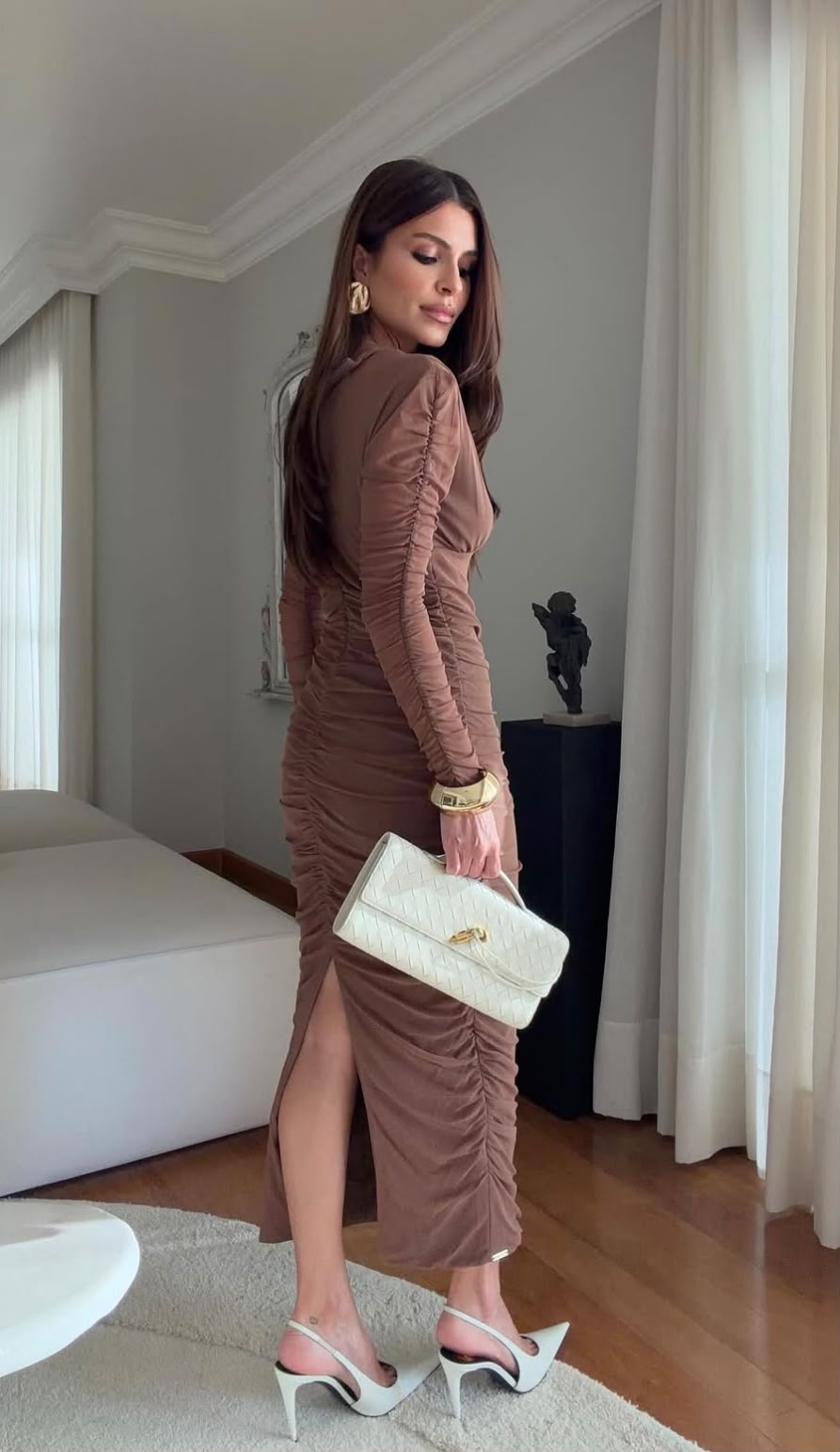 Vestido Tule Longo Avelã - foto 6