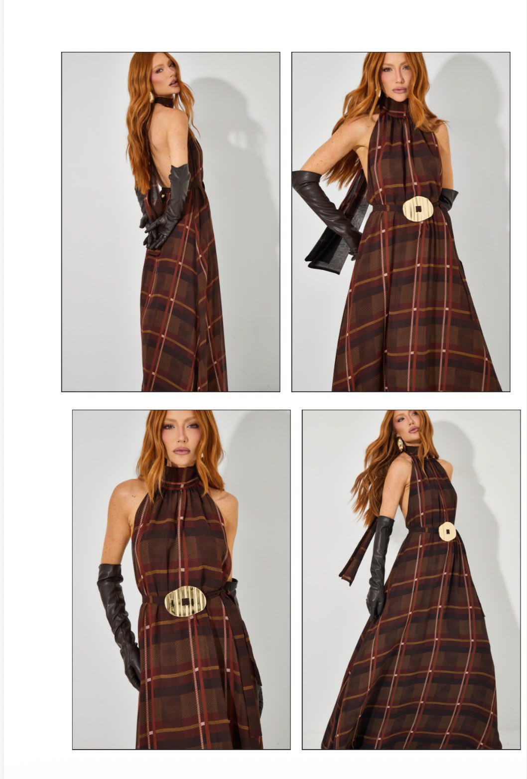 Vestido Xadrez Longo