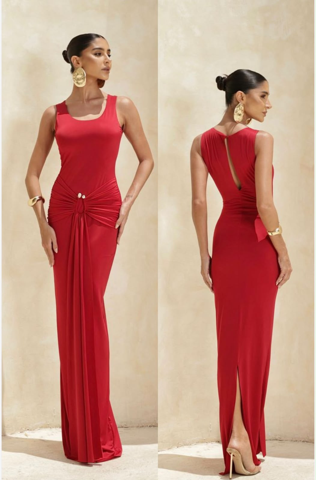 Vestido Longo Vermelho Regata - foto 6