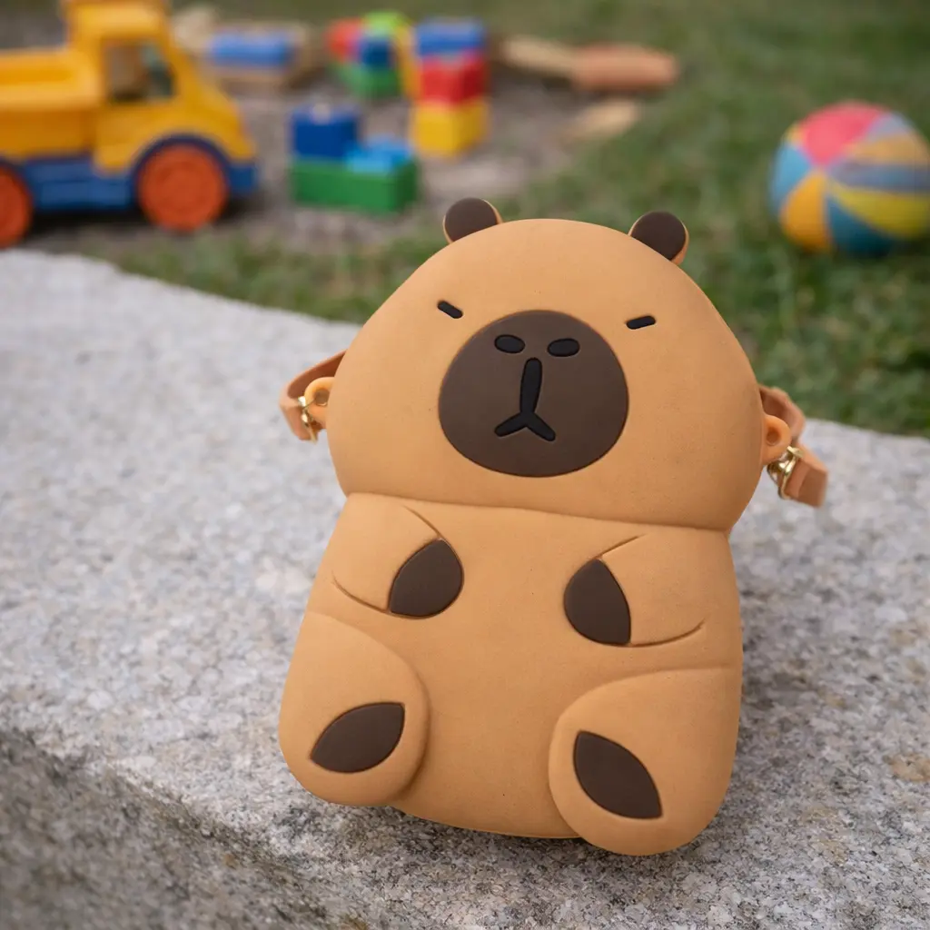 Bolsa Infantil Capivara Cute Porta Moedas e Acessórios