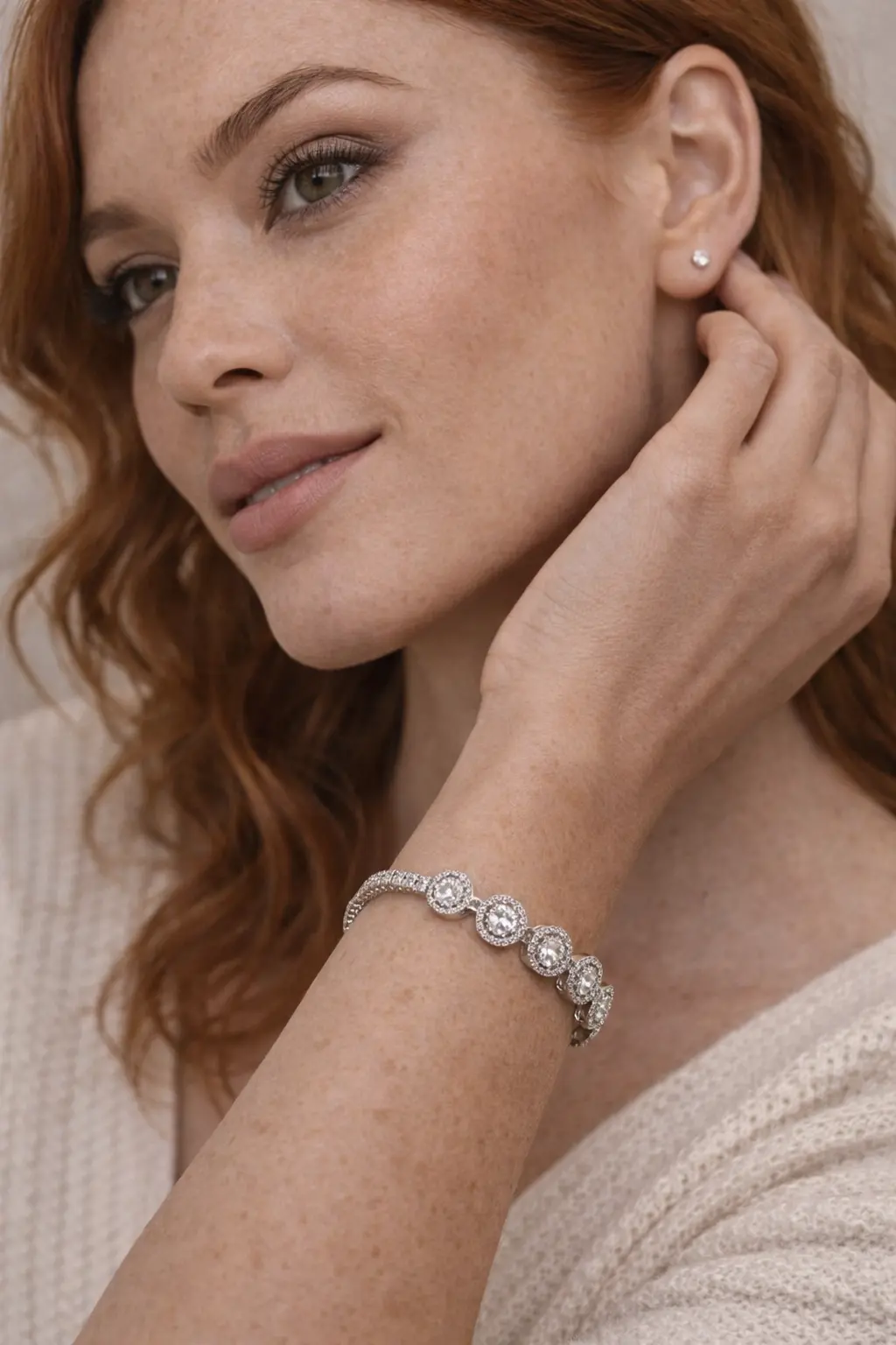 Pulseira Riviera com Zircônias Redondas Cravejadas