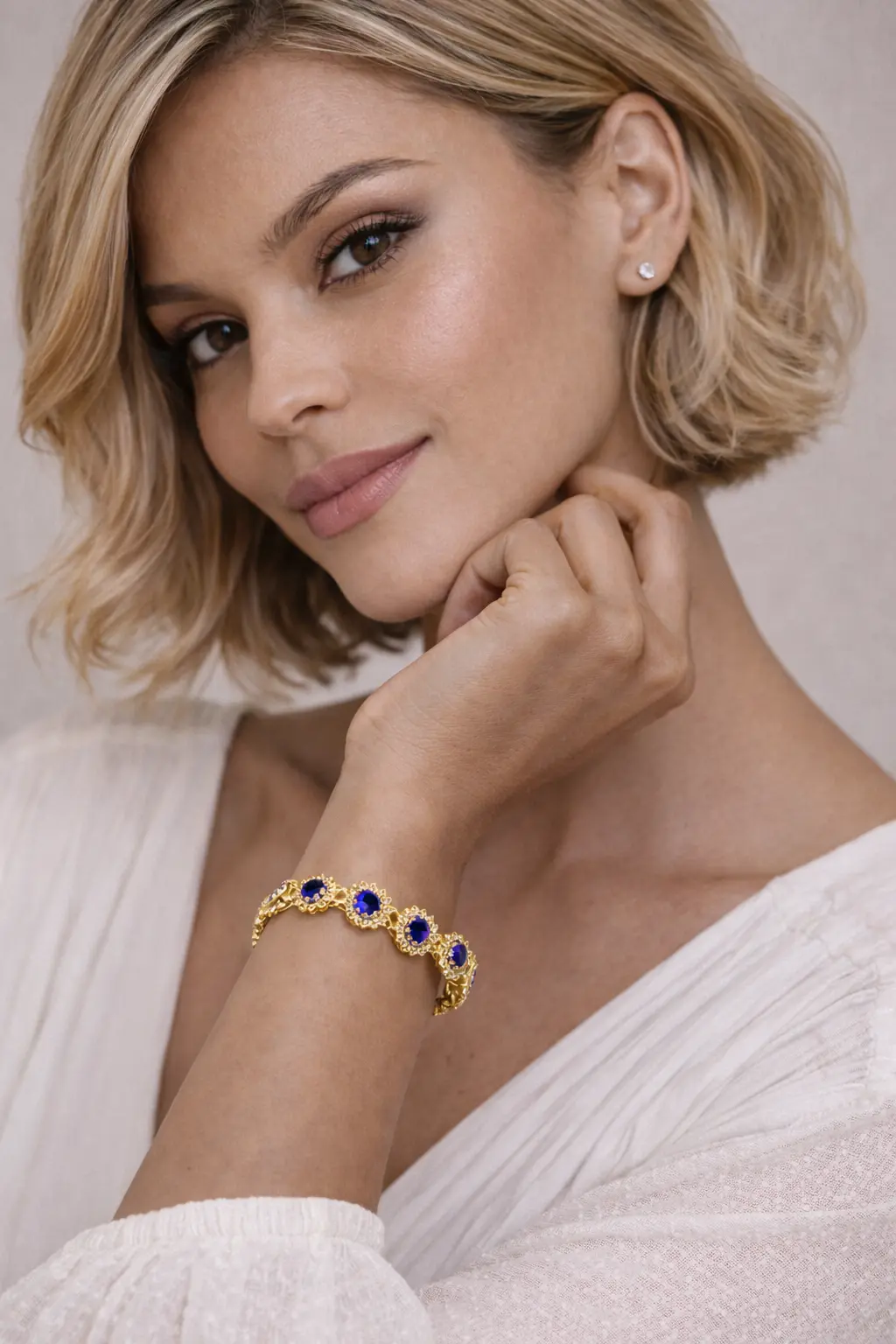 Pulseira Riviera Flor com Zircônias Coloridas