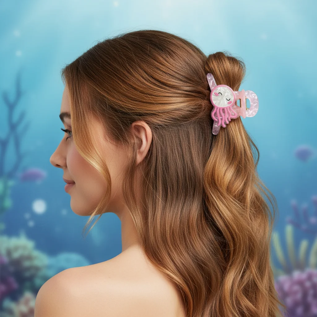 Mini Piranha Infantil Água-Viva Rosa Delicada