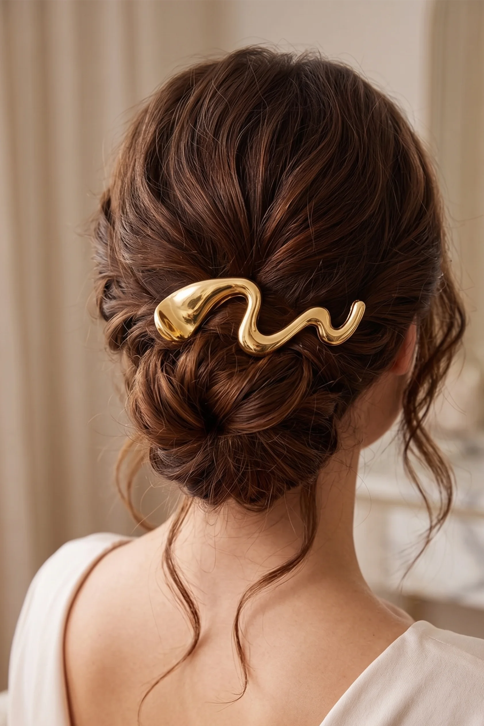 Presilha Bico de Pato Onda Metalizada