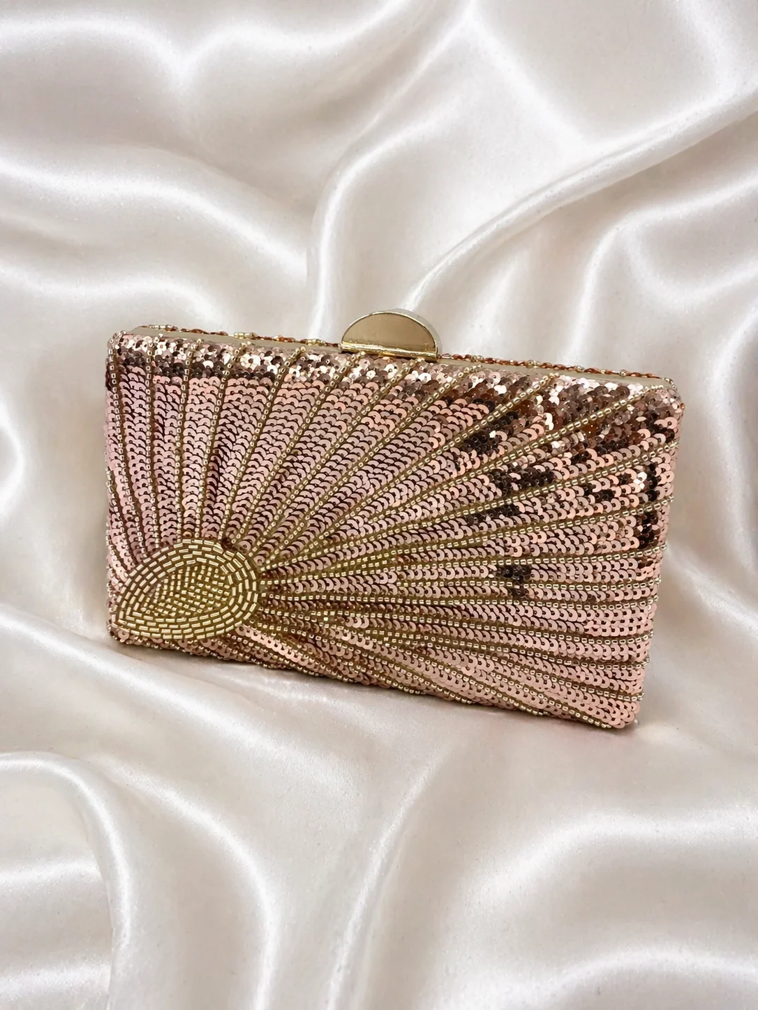 Clutch Luxo Leque Bordado Donna Bendita