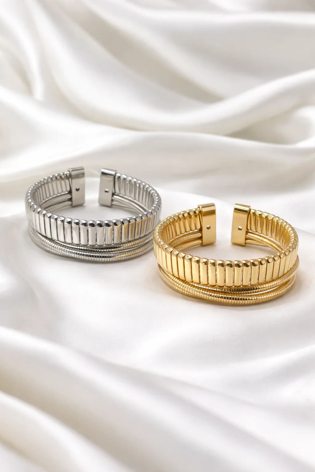 Bracelete Duplo Tubular Ajustável