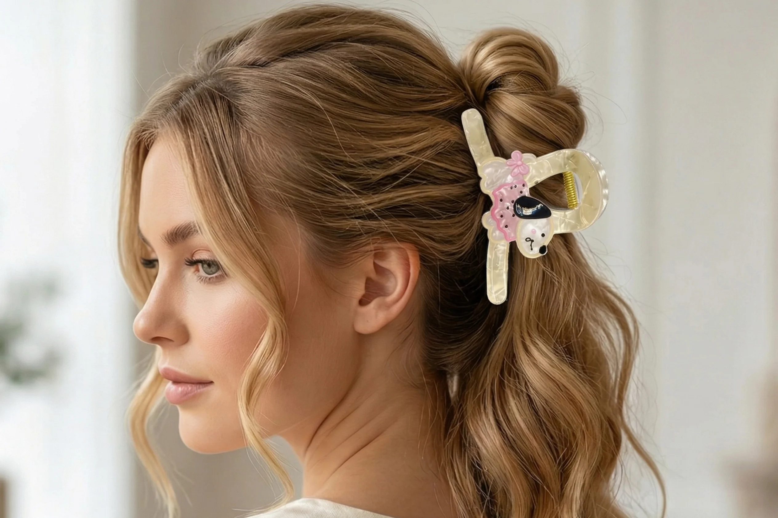 Piranha de Cabelo Acrílica Doggy Sweet 