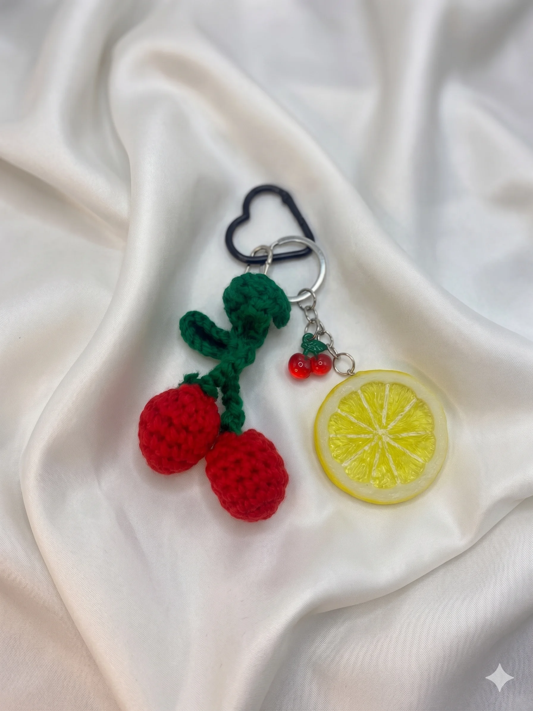 Chaveiro Frutas Charm Crochê & Citrus