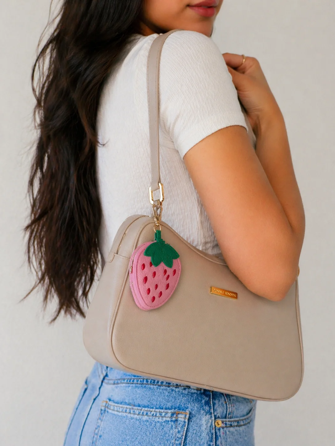 Chaveiro Porta Moedas Frutinhas Charm – Morango & Maçã