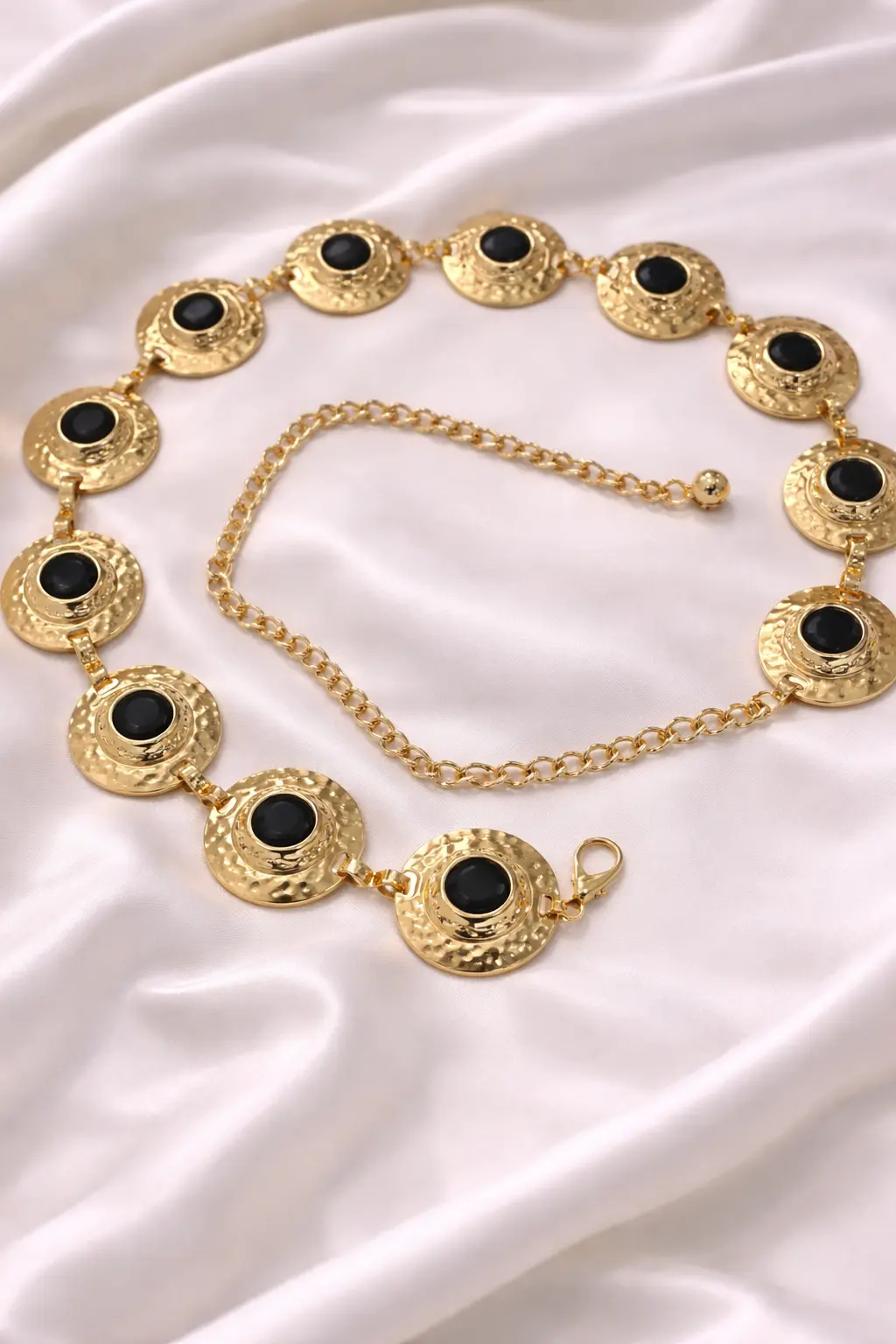 Cinto Medalhas Turquesa Dourado