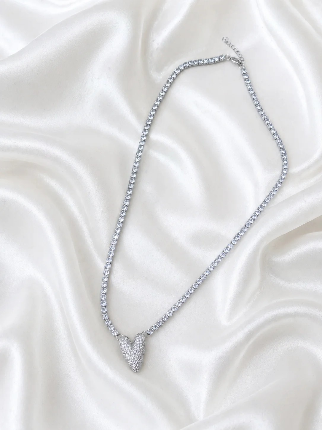 Colar Coração Cravejado Luxo