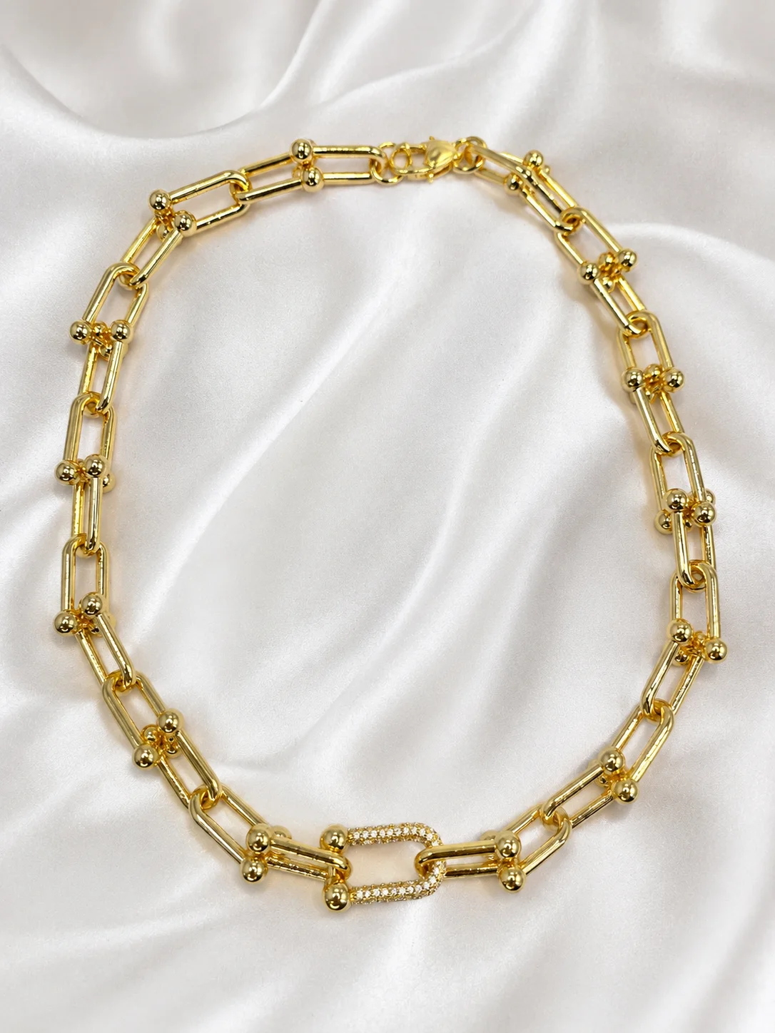 Colar Elos Luxe Cravejado Donna Bendita