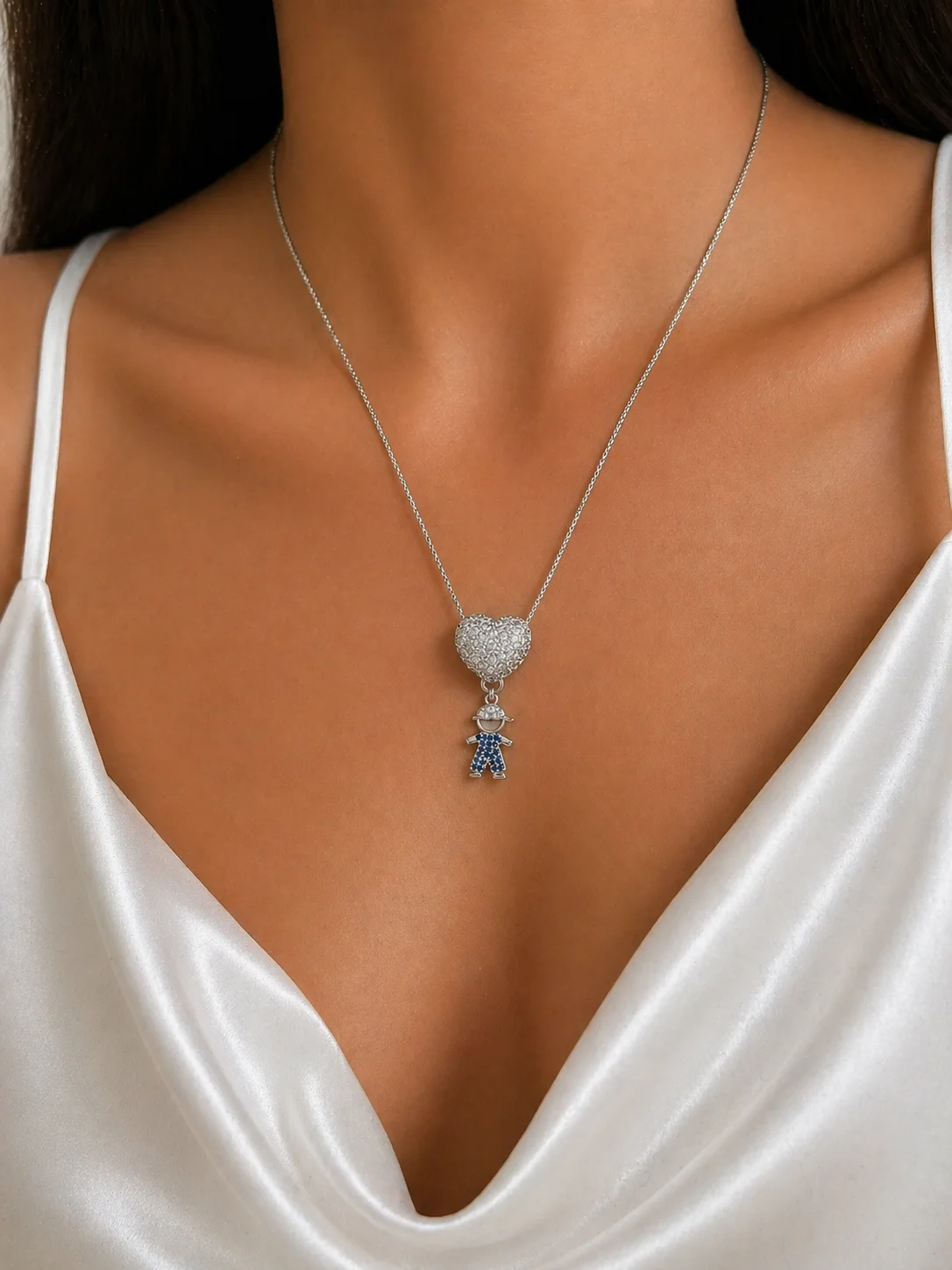 Colar Amor Eterno com Pingente de Menino