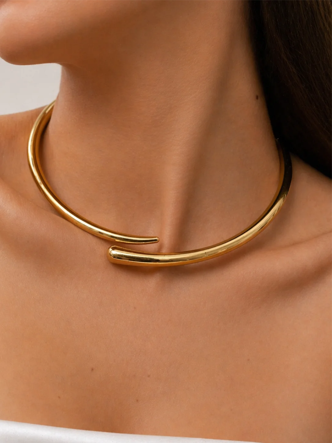 Colar Choker Rígido Elegance Duo