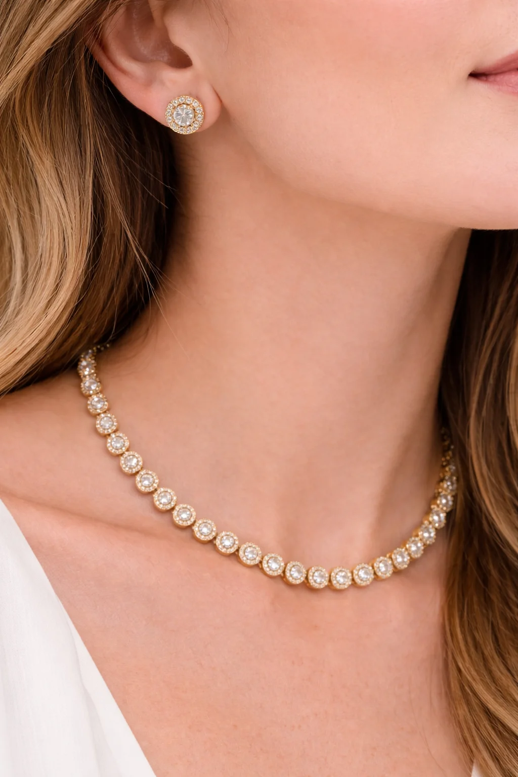 Conjunto Riviera com pedras variadas 