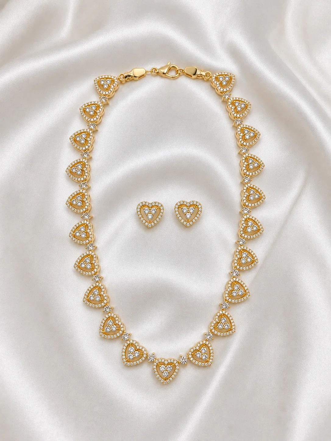 Conjunto Coração Gold luxo