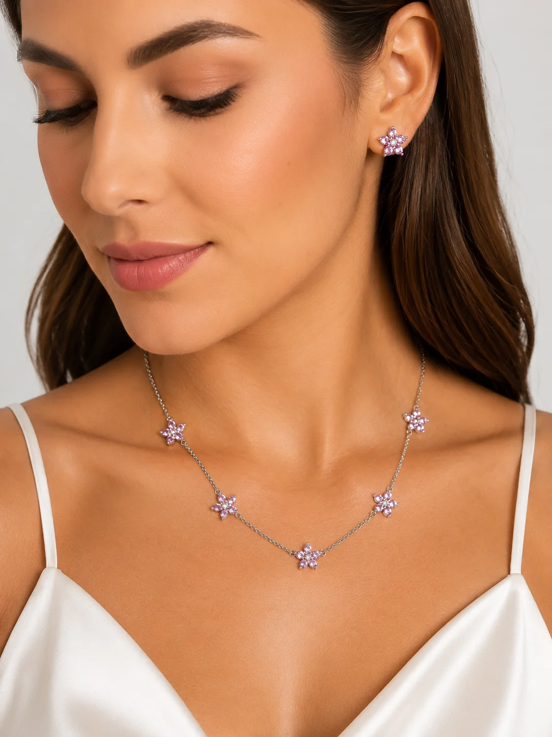 Conjunto Floral Cristal 