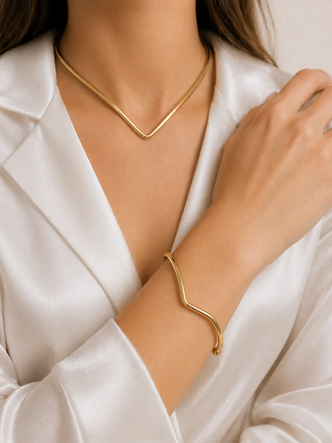 Conjunto Coração Essencial Donna Bendita – Colar e Pulseira