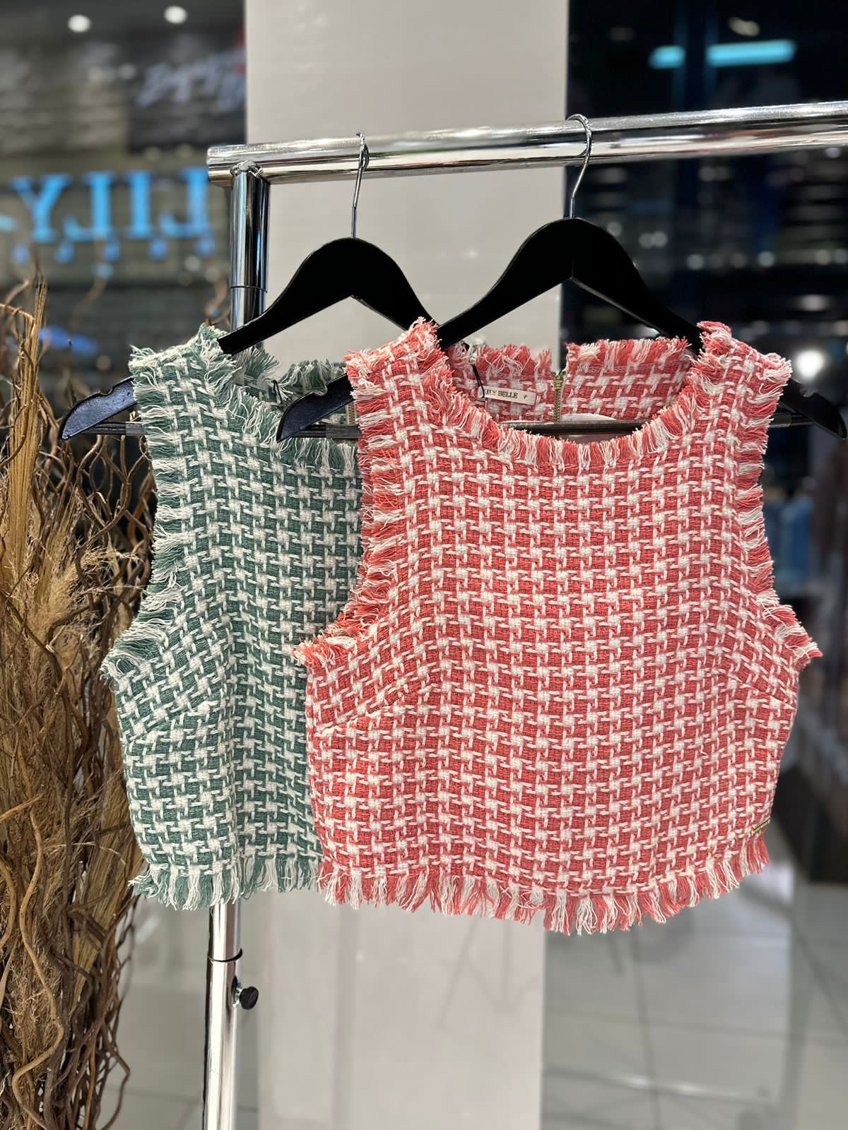 Conjunto tweed rosa