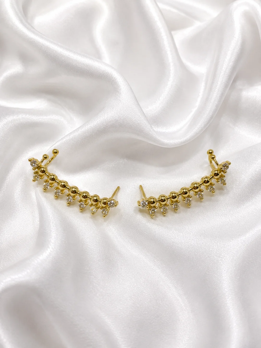 Brinco Ear Cuff Sphere Shine Gold Donna Bendita 