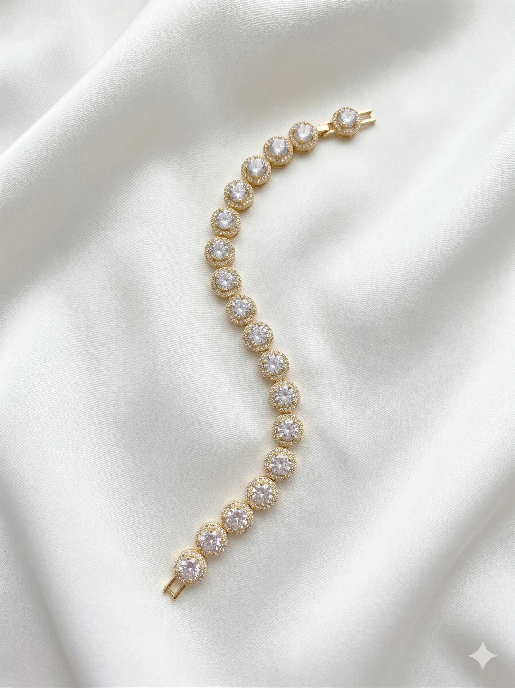 Pulseira esferas Cravejados com Brilho