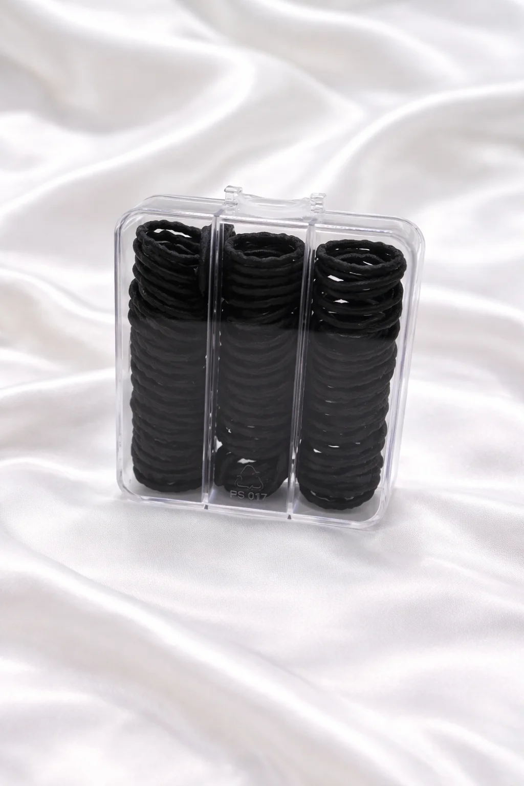 Kit de Elásticos para Cabelo em Estojo Preto 