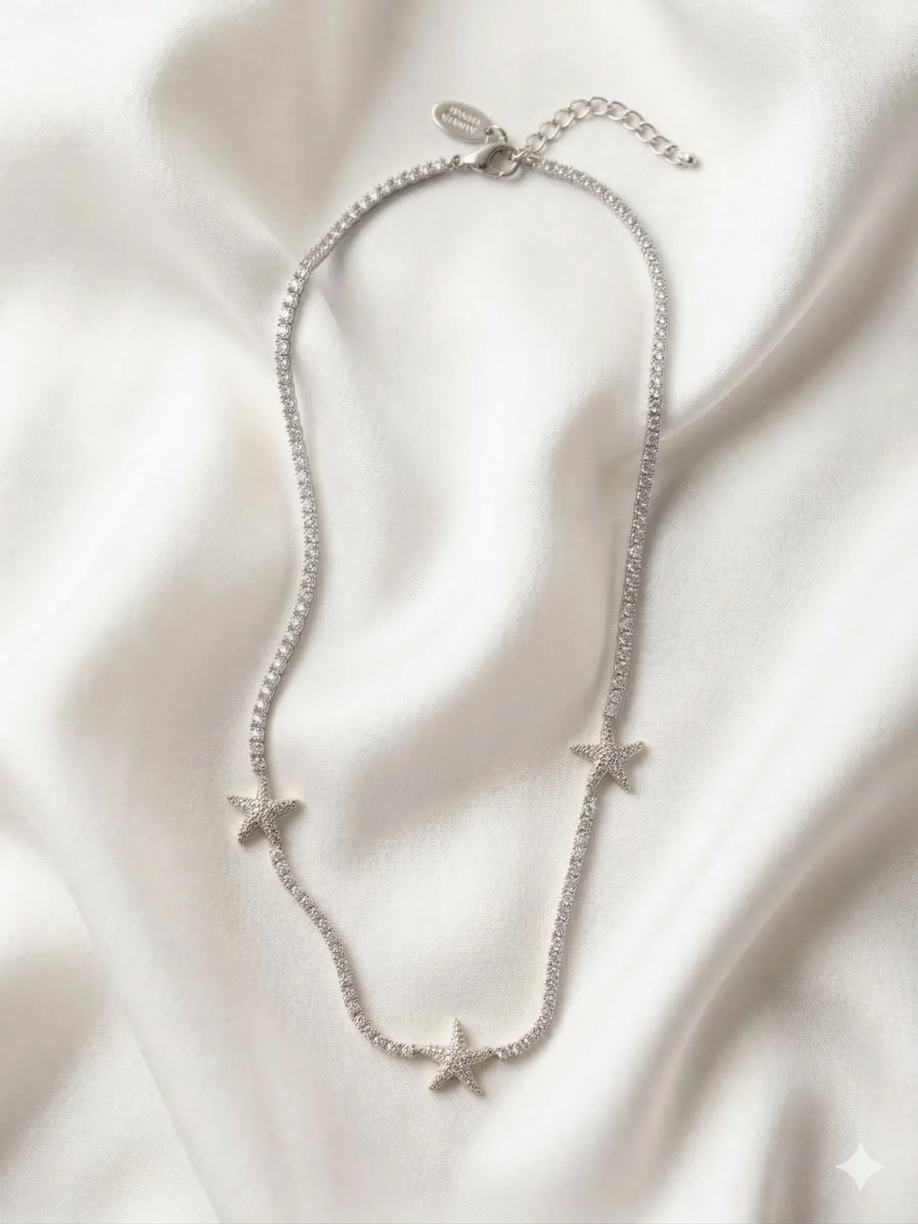 Choker Riviera Estrelas Cravejadas Dourada | Prata