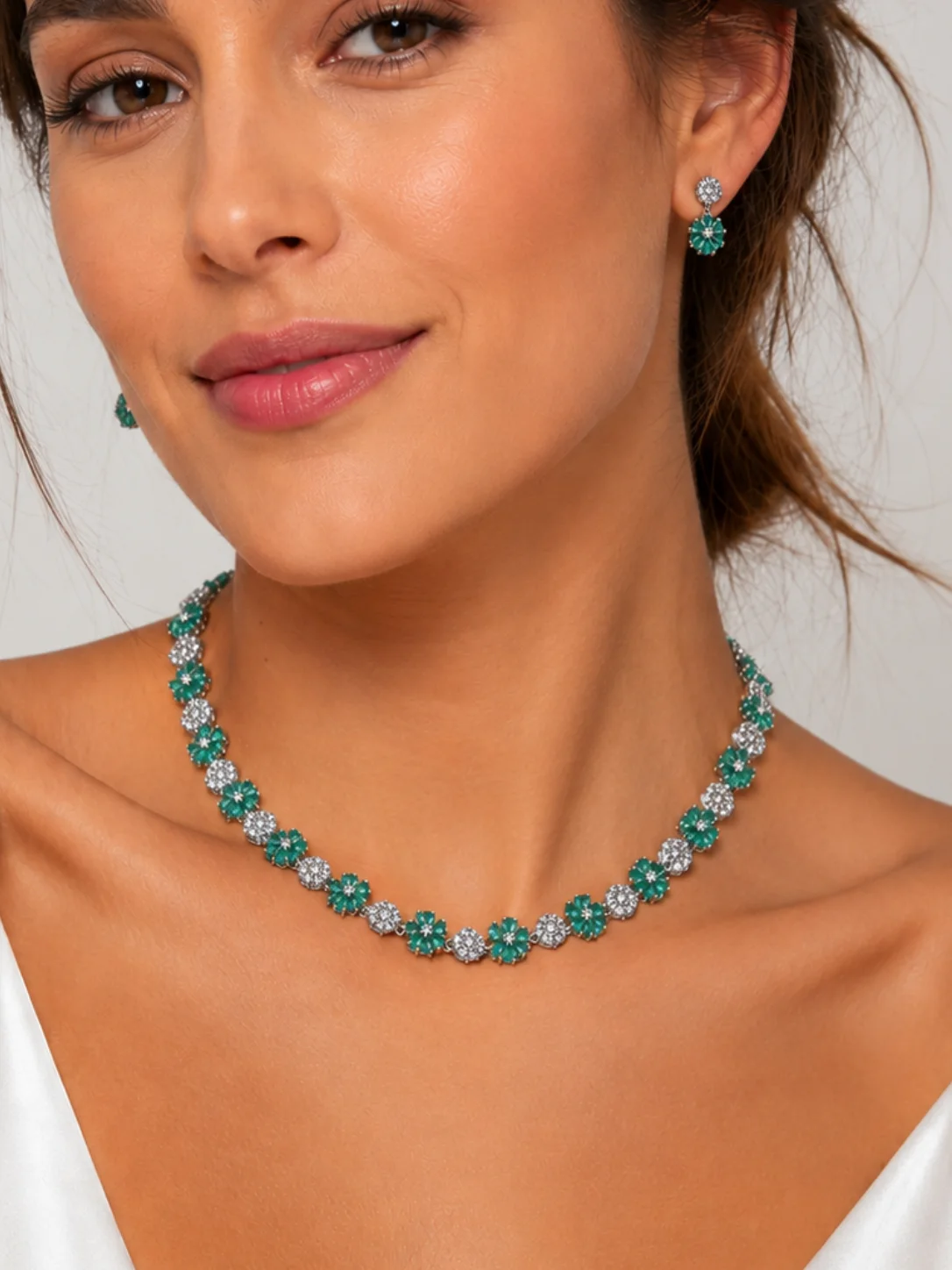 Conjunto Flor Cravejado