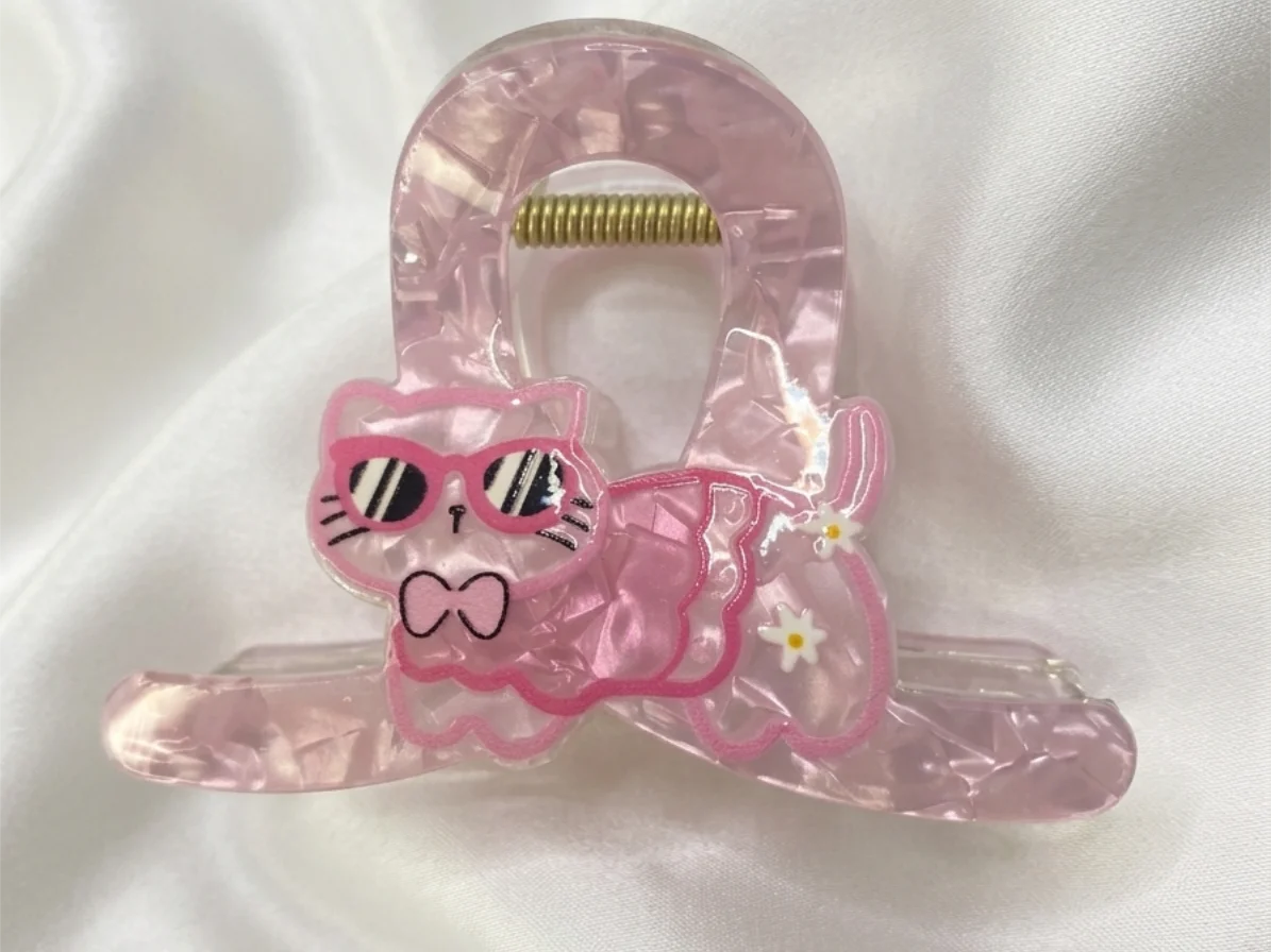 Piranha de Cabelo Acrílica Cat Cool – Rosa Perolado