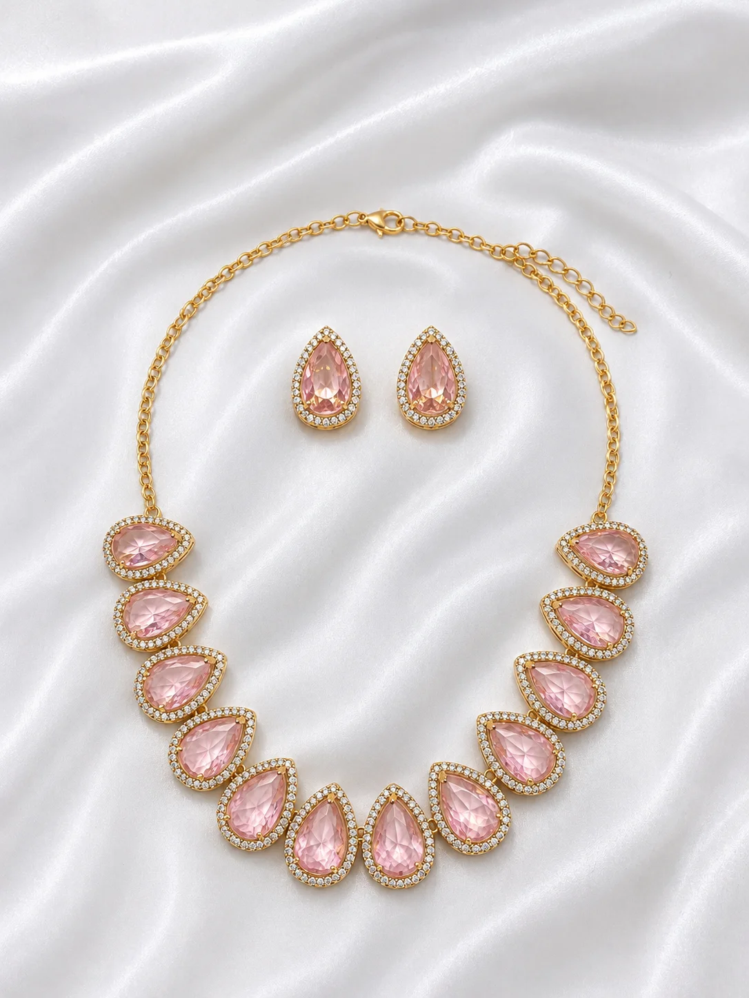 Colar Gotas Luxo com Brincos – Donna Bendita 