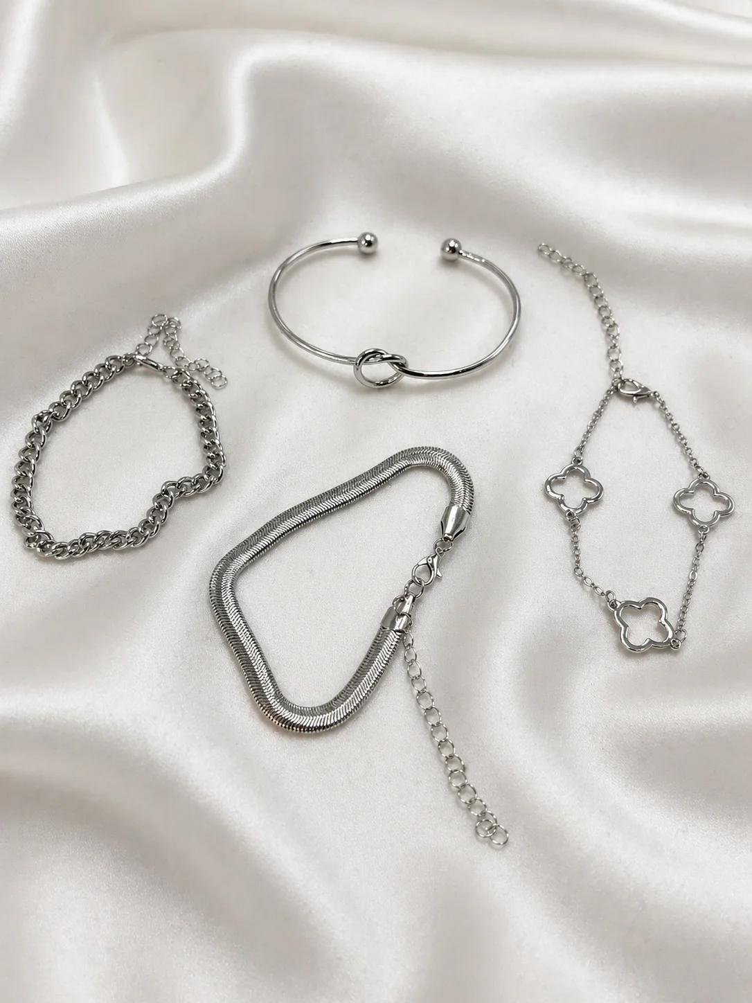 Kit Pulseiras Elegance Trevo Vasado 