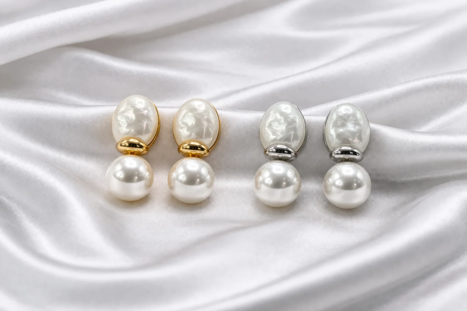 Brinco Pérola Dupla Elegance