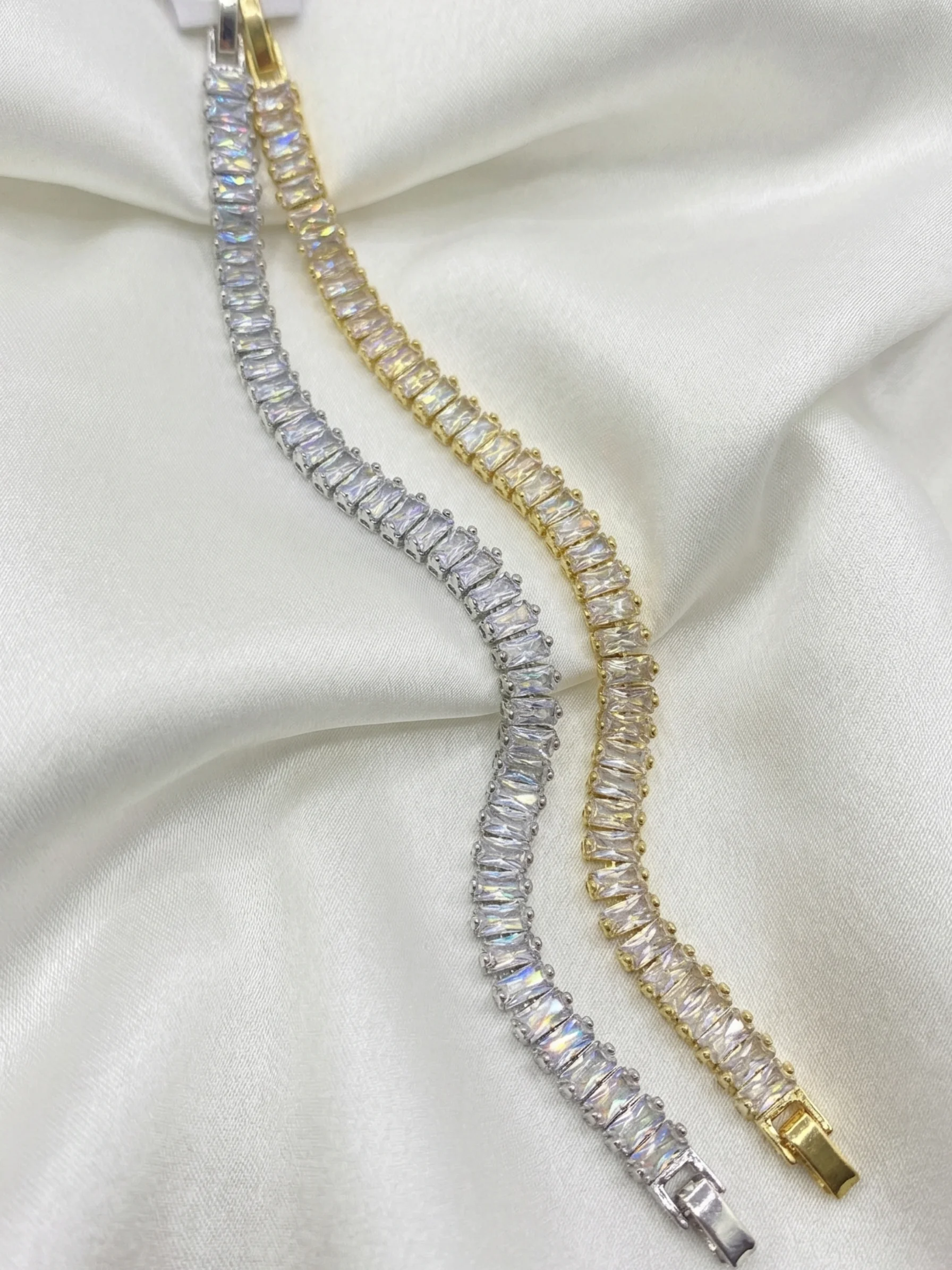 Pulseira Riviera Baguete Cristal