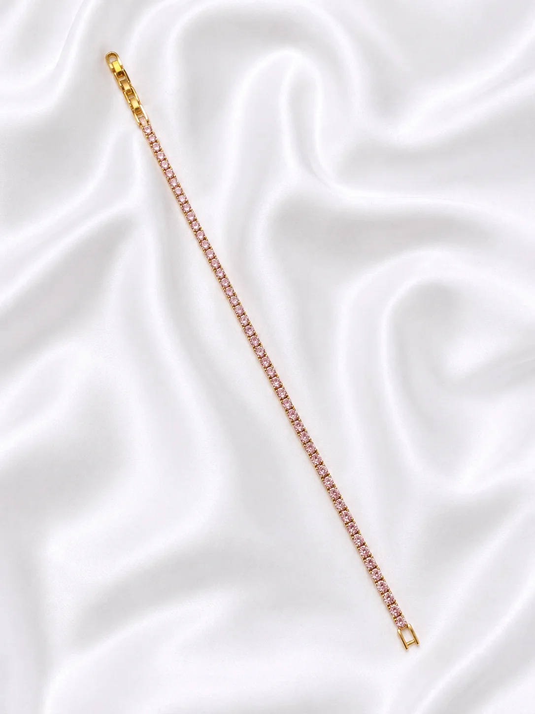 Pulseira Riviera Cristal Gold