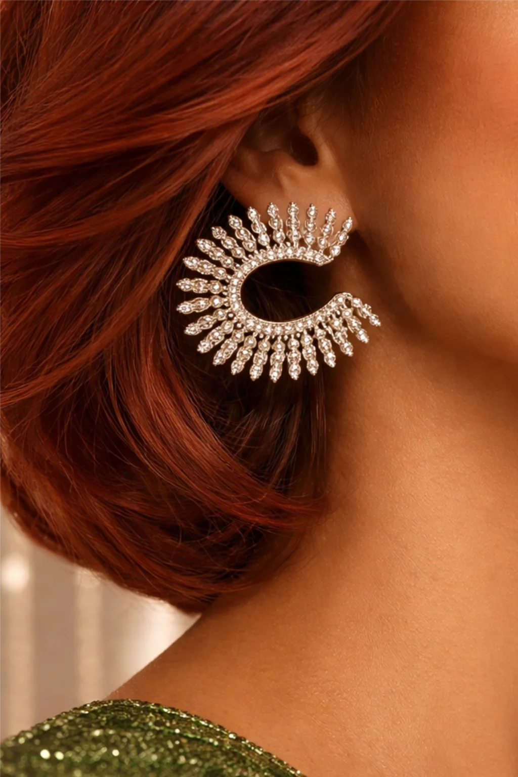 Brinco Sol de Cristal - Coleção Donna Bendita