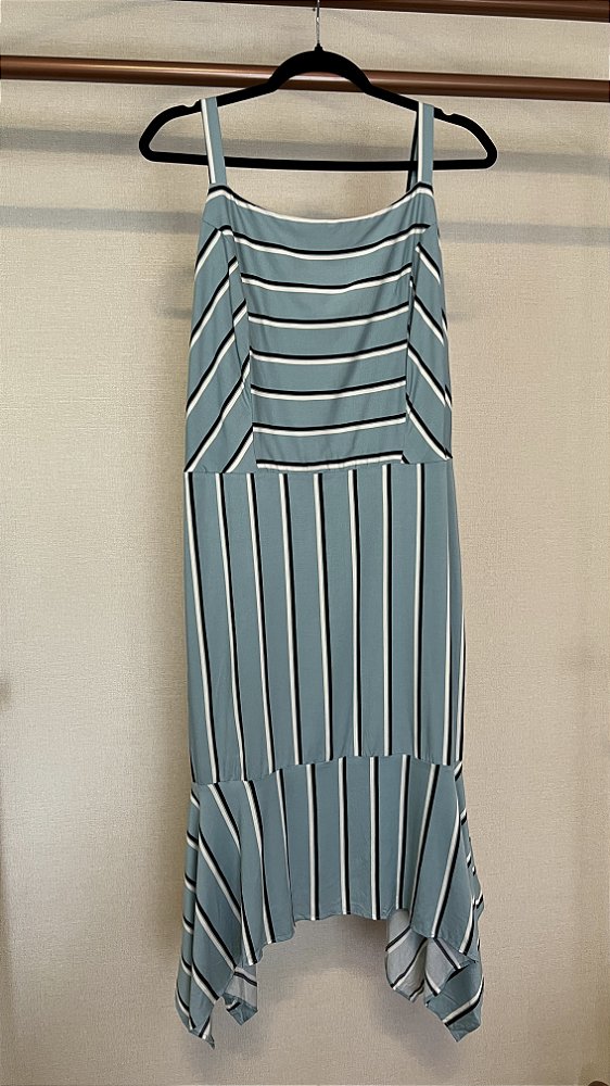 Vestido Azul Listras - vestido feminino FM Store Maringá
