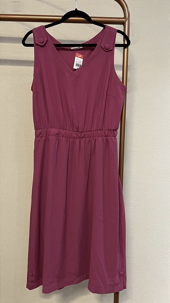 Vestido Crepe Fúcsia