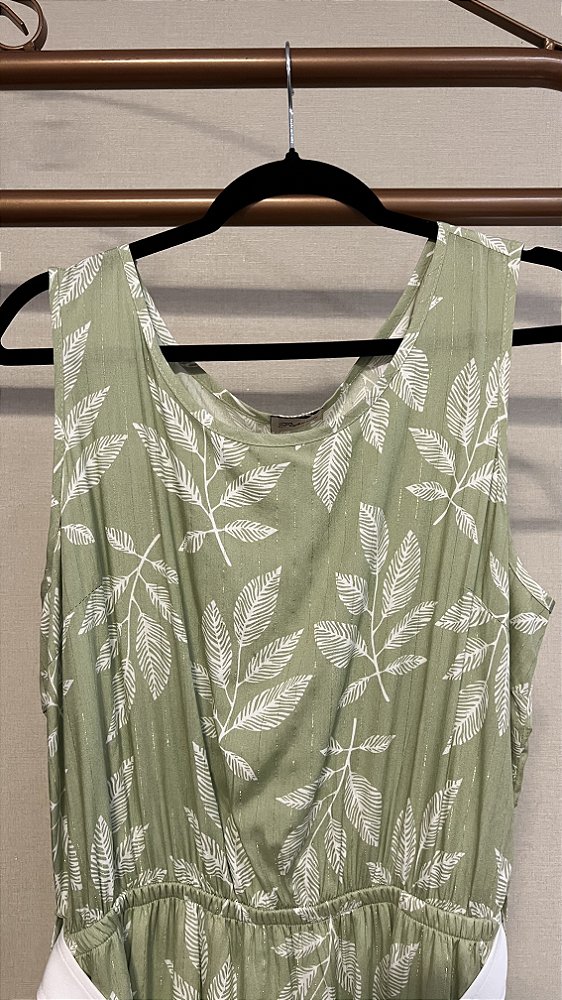 Vestido Midi Estampado Verde
